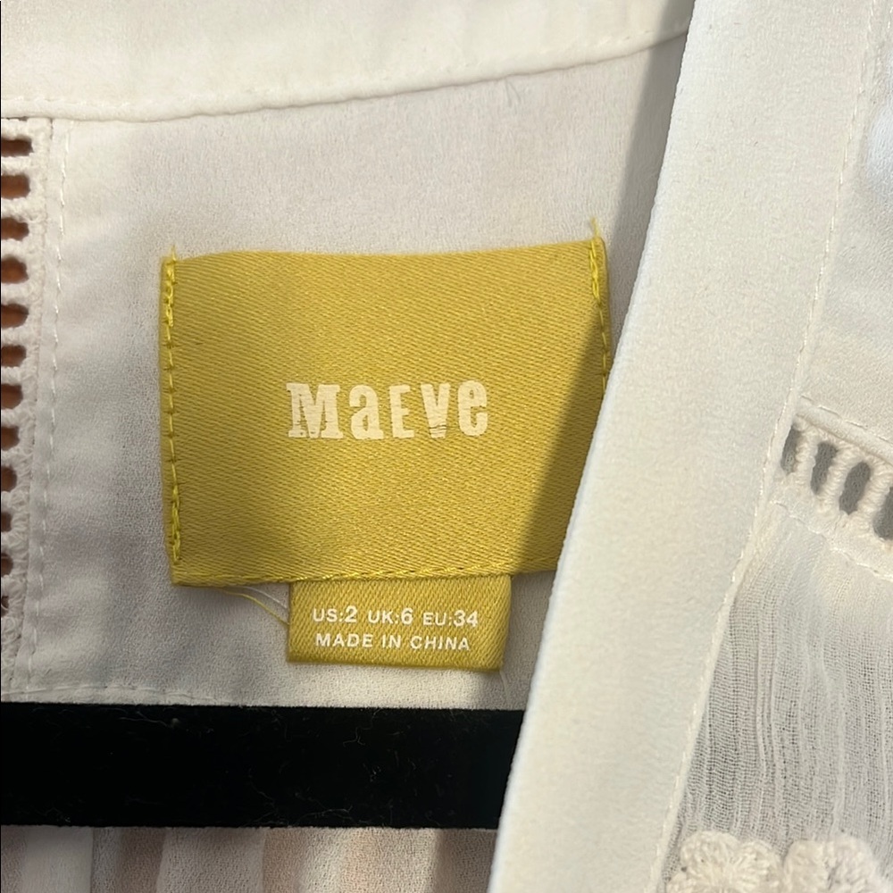 Maeve by Anthropologie Embroidered Lace-Up Tank - Picture 3 of 8